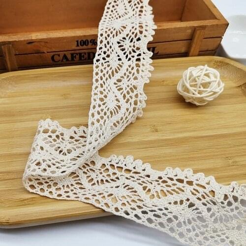 10Yards Lace Trim Ribbon DIY Craft Lace Ribbon Crochet Lace Scalloped Edge for Wedding Decorations Present Package Wrapping Lace