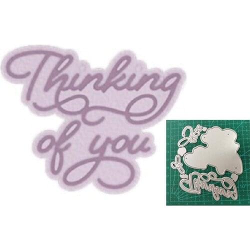 Metal cutting dies cut die mold Letter Thinking of You decoration Scrapbook paper craft knife mould blade punch stencils dies
