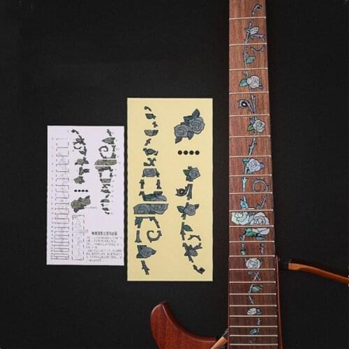Guitar Fingerboard Sticker Self-dipping Inlaid Decals Guitar Guard Plate Ultra-thin Sticker Bass Ukulele Fingerboard Decoration