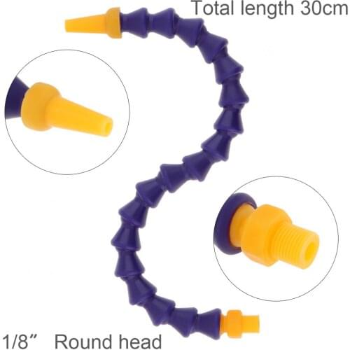 1/8 Inch 1/4" 300mm Plastic Flexible Water Oil Cooling Tube with Round Head Nozzle for CNC Machine/Milling/Lathe