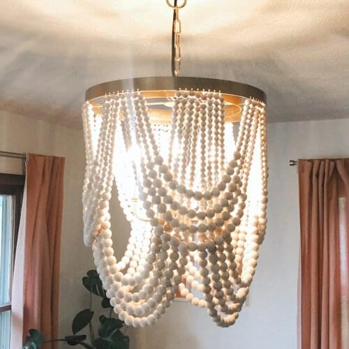Beaded chandeliers bedroom hanging lighting loft dining chandeliers gold kitchen lighting for living room staircase retro modern