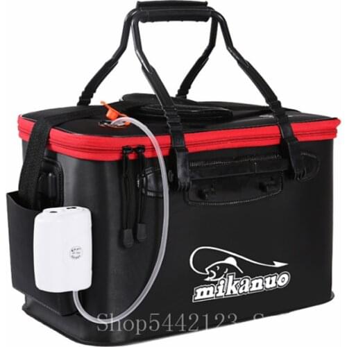 EVA Portable Fishing Bag Folding Thicken Live Fishing Box Tank Bucket Camping Fishing Tackle Fishbox Storage Bag