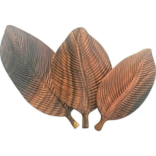 Hand-carved Leaf Pattern Wood Pan Plate Fruit Dishes Saucer Tea Tray Dessert Dinner Bread Wooden Plates Japanese Irregular Shape