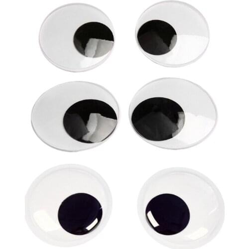 Jumbo Self Adhesive Googly Wiggly Eyes 7.5/10/15.4cm for Toys Dolls DIY Accessory Eyeball Refrigerator Door