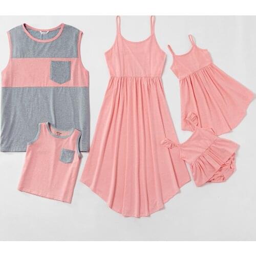 PatPat Mosaic Family Matching Pink Sets