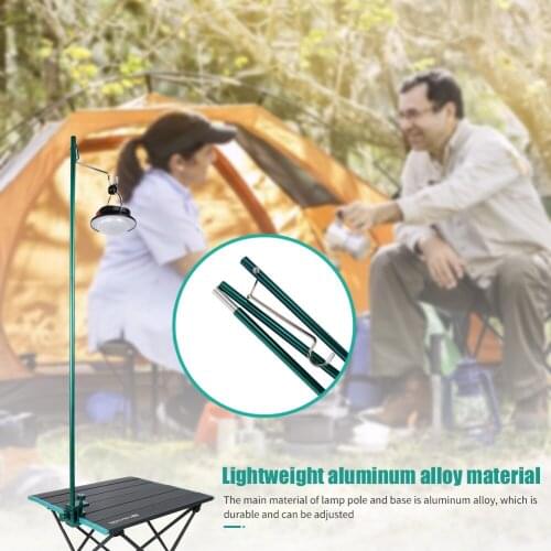 Folding Lamp Pole Lantern Stand Detachable Tripod Camping Bracket Hanging Rack Travelling Easy Carrying Portable Parts