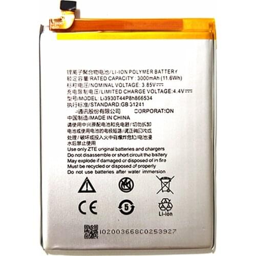Full 3000mAh Li3930T44P8h866534 Replacement Battery For ZTE Blade V7 MAX V7MAX BV0710 BV0710T Phone Battery