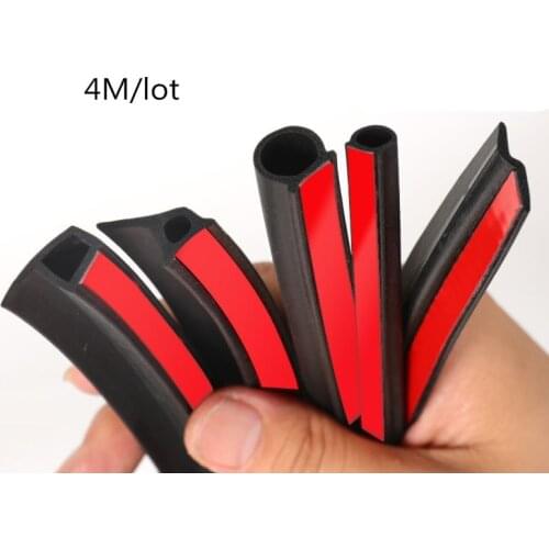 4 M/lot D P B Z Type Car Door Seal Strip , EPDM Rubber Car Door Sealing Waterproof Soundproof Gasket