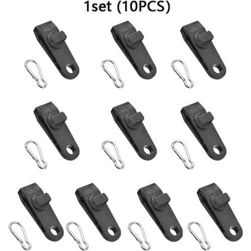 10 PCS Tarpaulin Clip Tent Canopy Clip Buckle Outdoor Wind Rope Clamps Reusable Awning Mountaineering Camping Accessories