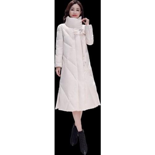 Winter Sale Cotton Long Solid Zipper Bat Sleeved Cotton-padded Clothes Loose Coat Girls Fund 2019 New Woman Temperament Tide