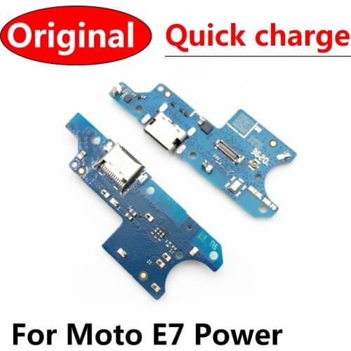Original For Moto E7 Power USB Micro Charger Charging Port Dock Connector Microphone Board Flex Cable