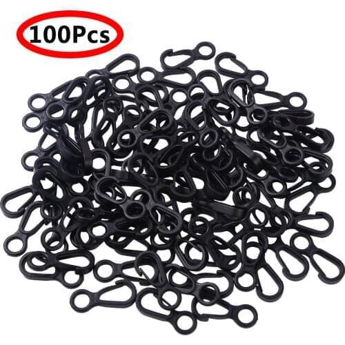 100Pcs Plastic Snap Hook Buckle Mini Flag Pole Clip Snaps Hook Portable Attachments Straps Buckles for Luggage Backpack Bags