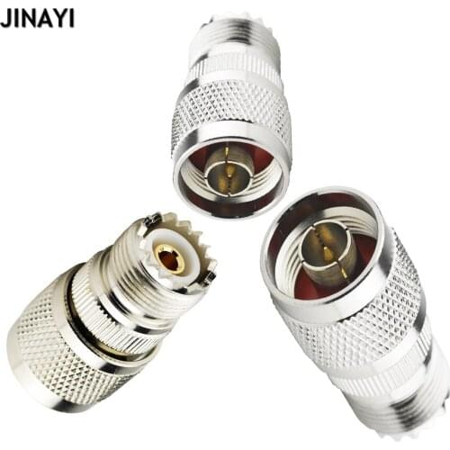 2pcs RF coaxial coax N to UHF SO239 connector N male to UHF female Jack adapter Connector