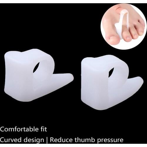 2Pcs Silicone Foot Finger Toe Separator Adjuster Hallux Valgus Pedicure Corrector Feet Care Bunion Bone Thumb Valgus Protector
