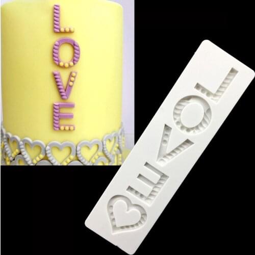 3D Silicone LOVE Shapes Fondant Cake Chocolate Candy Jello Silicone Decorating Mould Tools