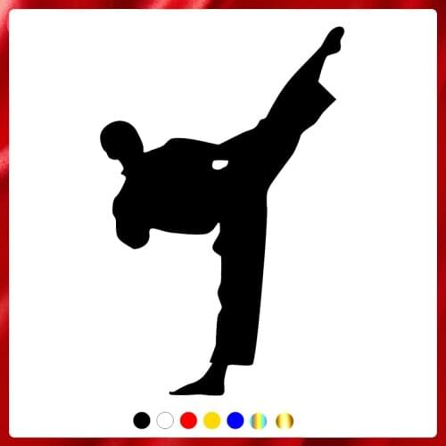 40557# Die-Cut Vinyl Decal Karate Car Sticker Waterproof Auto Decors on Car Body Bumper Rear Window