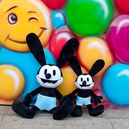 45/55cm Oswald The Lucky Rabbit plush toy stuffed animal Dolls Plush Rabbit Black Doll For Child Xmas Birthday Gifts