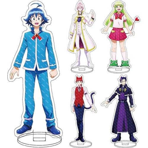 Anime Mairimashita! Iruma-kun Cosplay Acrylic Stand Figures Model Plate Suzuki Iruma Cartoon Print Standing Signs Keychain 16cm