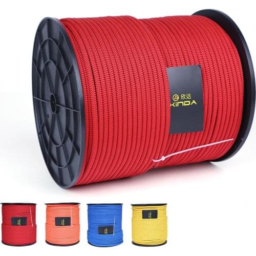 10M Professional Rock Climbing Static Ropes 6mm Diameter 7KN High Strength Equipment Cord Safety Survival Ropes Abseiling