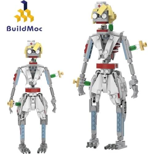 Buildmoc Ideas Action Figure Walking-Dead Horror Zombie Nurses Halloween theme Sets Building Blocks Toys For Children Gift