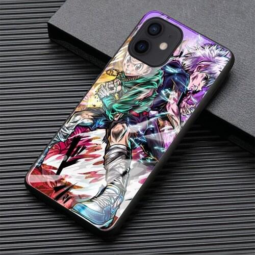 Tempered glass case HUNTER X HUNTER GON Killua Zoldyck fundas case for iphone 6 6s 7 8 plus x xs max xr 11 12 pro max mini cover