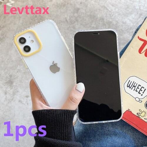 1pcs Love Candy Cartoon Back Case For iPhone 12 11 Pro Max Camera Protection Clear TPU Cover For iphone 7 8 Plus X XS XR SE 2020