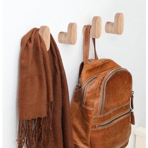 Modernist Elegant Wood Hook Coat Hooks Wooden Hanger Key Decoration Wooden Wall Minimalist Rack Holder Scarf Y4I1