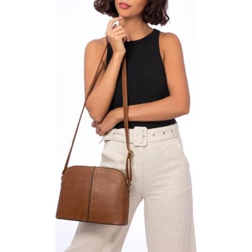 Espardile Women Brown Faux Leather Shoulder Bag 0484 ESP-000
