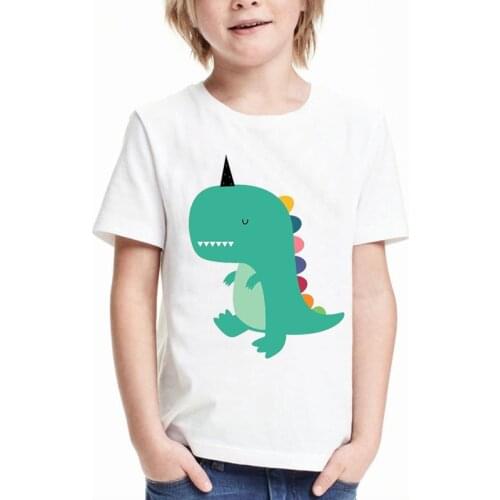 Cute Dinosaur cartoon t shirt for girls tshirt fashion girl t-shirt children clothing kids clothes boys print graphic t shirts