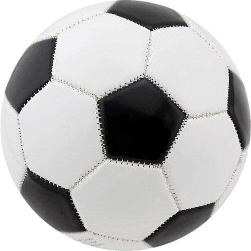 Performance Soccer Ball - Black White Ball Size 4 Training Football for Adult Children Play