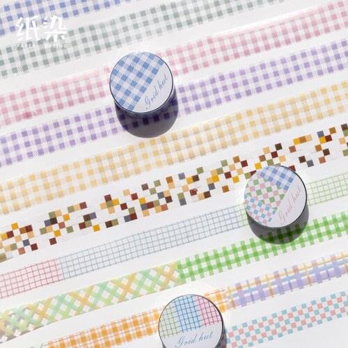 Guge House Series Grid Bullet Journal Washi Tape Paper Planner Masking Tape Adhesive Tapes Stickers Decorative Stationery Tapes