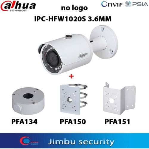 Dahua ip camera 1MP Kit IPC-HFW1020S 3.6MM no logo POE IR30M H.264+ with bracket PFA134&PFA150&PFA151 any combination with