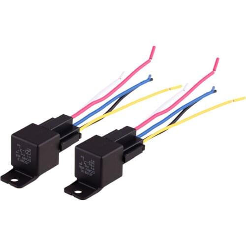 3Sets 5 Pin SPDT Automotive Relay Plug Socket With 5 Wires Harness Universal Car Accessories