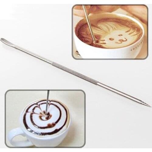Creative Coffee Needle Stainless Steel Barista Cappuccino Latte Espresso Coffee Decorating Pen Art Household Kitchen Cafe Tool
