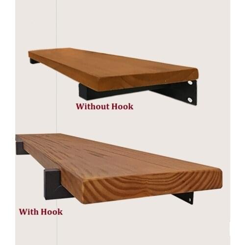 1Pair(2 PCS)/Lot Black Lacquer Wall Mounted Shelf Bracket Brackets Support With Screws Square Tube