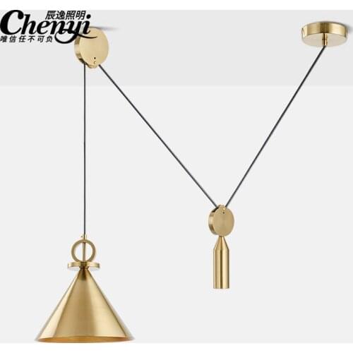 Nordic style simple roller skating chandelier modern personality living room bedroom dining room lamps