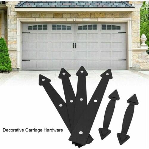 Magnetic Decorative Garage Door Hardware House Door Accents 4 Hinges 2 Handles Decor Kit for Car