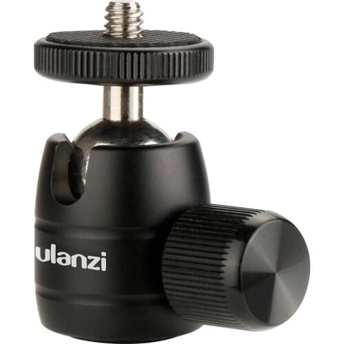 Ulanzi Mini Metal Ball Head 1/4 Screw Mount 360 Degree Rotatable Ballhead Tripod Accessory for Camera