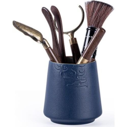 6Pcs Ebony Tea Set Accessories Tea Ceremony Six Gentlemen Set Kung Fu Tea Set Tea Making Tools Tea Needle Tea Clip Tea Knife