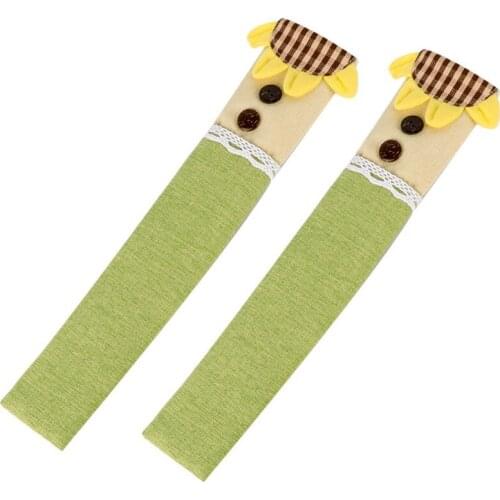 One Pair Cotton Door Handle Covers Refrigerator Doorknob Cover Practical Double-Door Fridge Gloves Protector Home Kitchen Tools