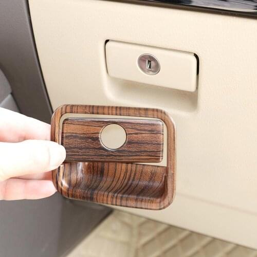 Pine Wood Grain ABS Car Interior Glove Box Cover Trim for Toyota Land Cruiser Prado FJ150 150 LC150 2014-2018 Models Accessories