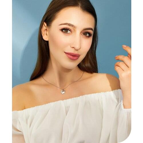 925 Sterling Silver Necklace For Women Cute Animal Footprints Paw Pendant Necklaces Hot Sale Fine Silver Jewelry Gift
