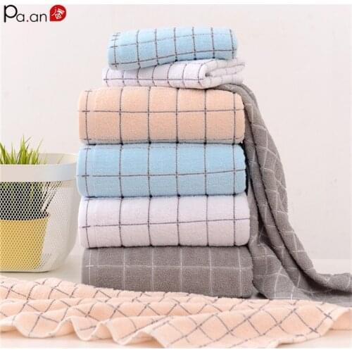 Household Cotton Plaid Bath Towel Thin Soft Absorbent Non-linting Bathroom Towels 70*140cm Beach Towel Wrap Dress Universal