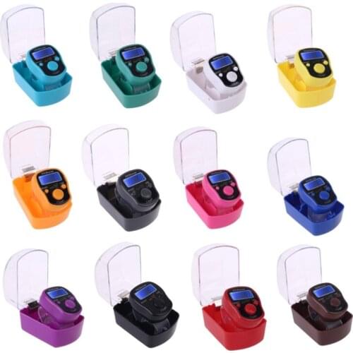 Portable Wrist Digital Electronic Counter with LED Light and Sound Manual Reset Decompression Relaxation Finger Tool