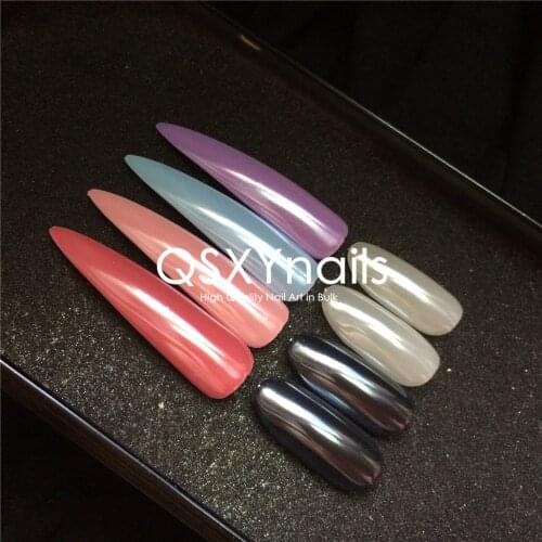 WHOLESALE 50g White Chrome Pearl Mirror Powder High Grade Clear Shell Ceramic Pigment for Gel Nail Polish Nail Art Manicure