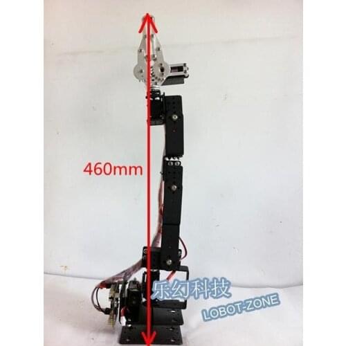 Robotic Manipulator 6 DOF Robot Arm +Mechanical Claw+6PCS High Torque Servo(metal gear)+ Large Metal Base for Robot DIY RC Toy