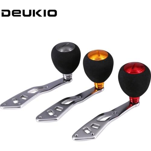 DEUKIO EVA Fishing Reel Knob Metal Fishing Reel Handle Rocker Refitting Accessories for Water Wheel Drum Wheel reel handle