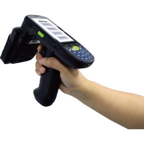 Inventory Warehouse Management UHF RFID Reader 15 Meters Long Distance 200 Tags Per Second UHF RFID Reader With Barcode Scanner