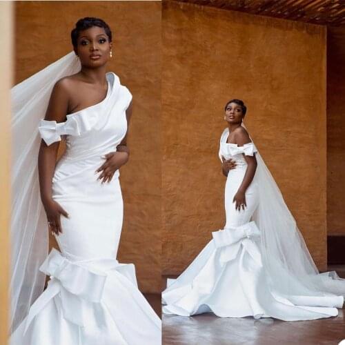 Sexy Mermaid Wedding Dresses Bridal Gowns Elegant South African Cheap White Off The Shoulder Marriage Gowns