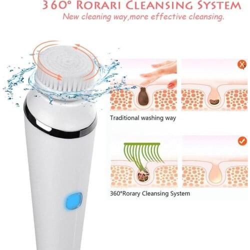 3 in 1 Facial Spin Brush Tiktok Portable Luna Mini Electric Facial Cleansing Brush Massage Waterproof Tightening Deep CleanTool